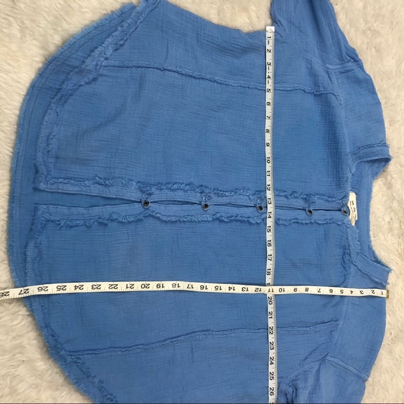 Free people Carolina blue button down M - Picture 7 of 8